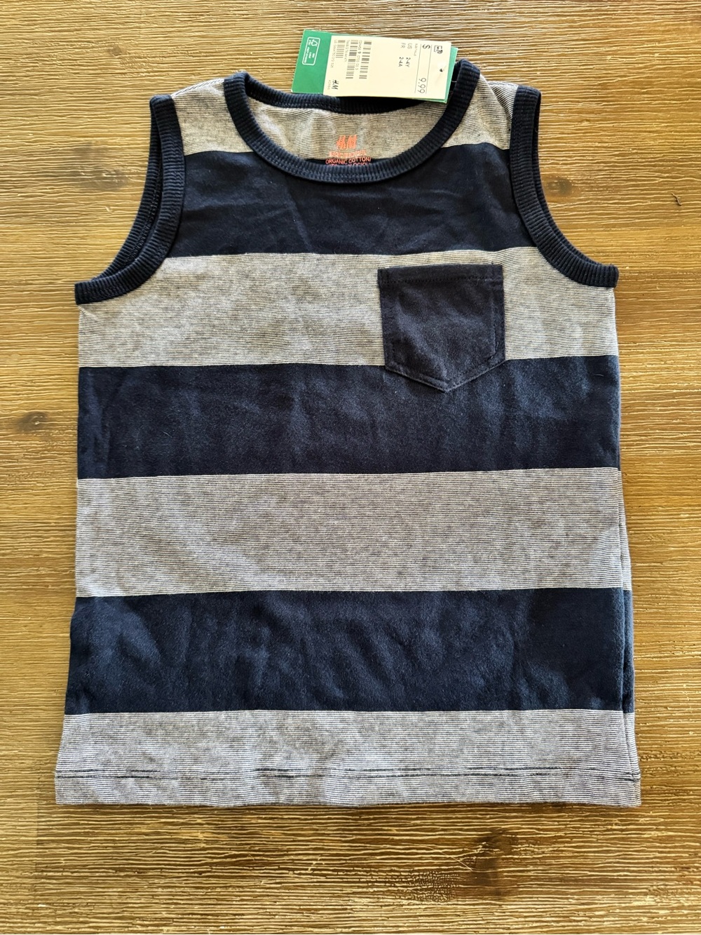 🟢NWT🟢 H&M Toddler Blue Striped Tank Top - Size 2-4Y